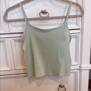 American Eagle Outfitters Light Green Ribbed Camisole